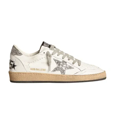 Pre-owned Golden Goose Wmns Ballstar 'white Silver Glitter' | Women's Size 38
