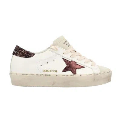 Pre-owned Golden Goose Wmns Hi Star 'glitter Heel -white Purple' | Women's Size 37