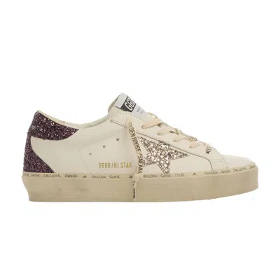 Pre-owned Golden Goose Wmns Hi Star 'white Cinder Cabernet' | Women's Size 37