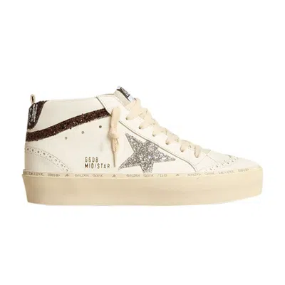 Pre-owned Golden Goose Wmns Mid Star High 'white Silver Brown' | Women's Size 40