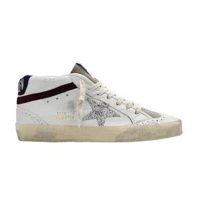Pre-owned Golden Goose Wmns Mid Star 'white Silver Glitter' | Women's Size 36