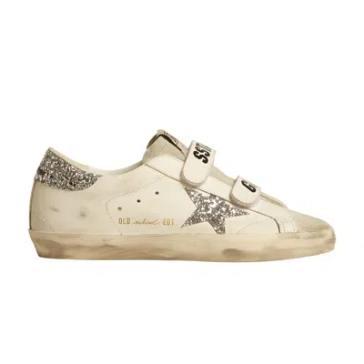 Pre-owned Golden Goose Wmns Old School 'white Silver Glitter' | Cream | Women's Size 40