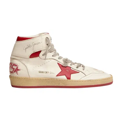 Pre-owned Golden Goose Wmns Sky Star High 'white Red' | Women's Size 41