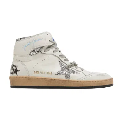Pre-owned Golden Goose Wmns Sky Star 'white Silver Glitter' | Women's Size 42