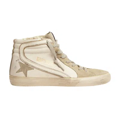 Pre-owned Golden Goose Wmns Slide Sneaker 'white Ice Grey' | Tan | Women's Size 41
