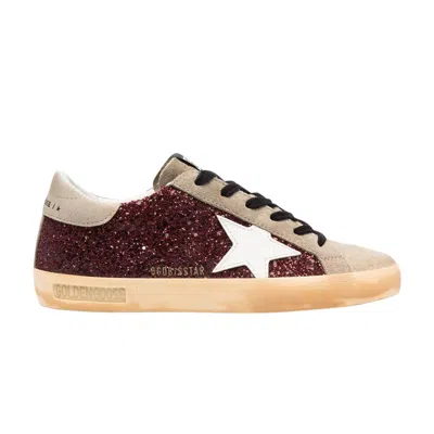 Pre-owned Golden Goose Wmns Superstar 'bordeaux Glitter' | Red | Women's Size 35