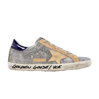 Pre-owned Golden Goose Wmns Superstar 'camo Glitter - Silver' | Women's Size 37