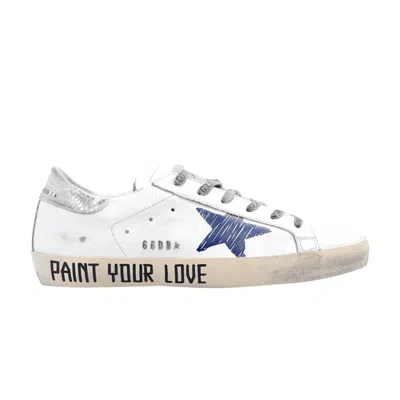 Pre-owned Golden Goose Wmns Superstar Distressed 'sketch - Paint Your Love' | White | Women's Siz