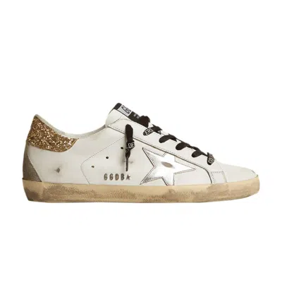Pre-owned Golden Goose Wmns Superstar 'light Gold Glitter' | White | Women's Size 36