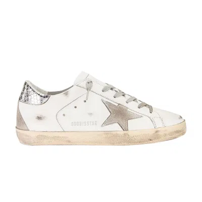 Pre-owned Golden Goose Wmns Superstar 'silver Snakeskin' | White | Women's Size 35