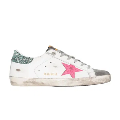 Pre-owned Golden Goose Wmns Superstar 'white Aquamarine Glitter' | Women's Size 35