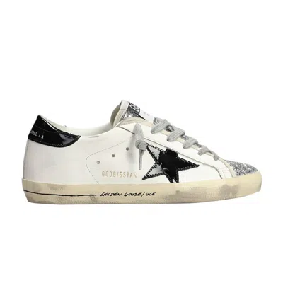 Pre-owned Golden Goose Wmns Superstar 'white Black Silver Glitter' | Women's Size 35