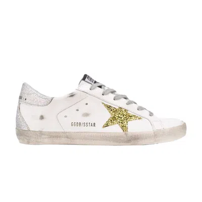 Pre-owned Golden Goose Wmns Superstar 'white Gold Silver Glitter' | Women's Size 36