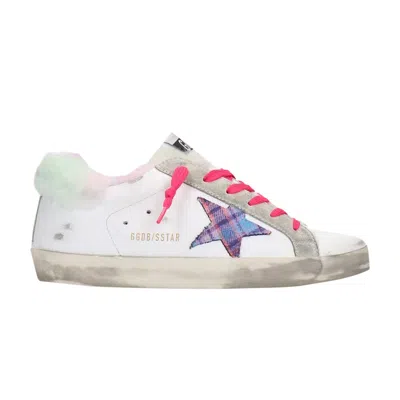 Pre-owned Golden Goose Wmns Superstar 'white Purple Tartan' | Women's Size 36