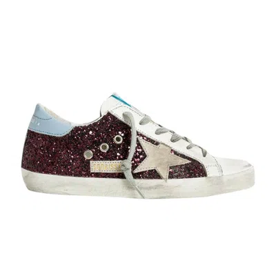Pre-owned Golden Goose Wmns Superstar 'wine Glitter' | Red | Women's Size 37
