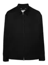 Golden Goose Black Jacket With Classic Collar And Long Sleeves In Black