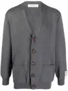 Golden Goose Cotton V-necked Cardigan In Gray