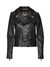 Golden Goose Destiny Slim Leather Jacket In Black