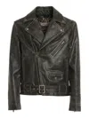 Golden Goose Biker Jacket In Negro