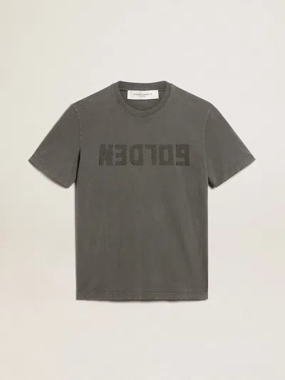 Golden Goose Golden M's Regular T-shirt In Gray