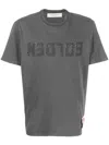 Golden Goose Anthracite Grey Vintage-effect T-shirt Men In Gray