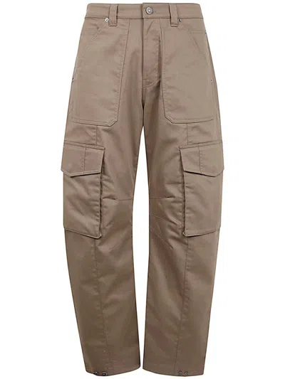 Golden Goose Golden M`s Cargo Pant Mixed Cotton Fabric No Bottom Pocket Clothing In Brown