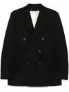 Golden Goose Men's Double-breasted Wool Jacket In Black