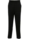 Golden Goose Logo-plaque Virgin Wool Trousers In Black