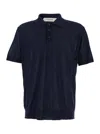 Golden Goose Golden Ms Polo Knit Short Sleeves Merino Wool In Blue