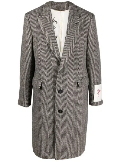 GOLDEN GOOSE GOLDEN GOOSE GOLDEN M`S SINGLE BREASTED COAT CHEVRON WOOL CLOTHING