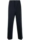 Golden Goose Black Wool Trousers In Blue