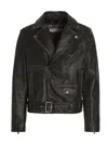 Golden Goose Golden Biker Jacket In Black