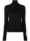 Golden Goose Regular Knit Turtleneck Light Wool Merino In Black