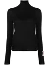 Golden Goose Regular Knit Turtleneck Light Wool Merino In Black  