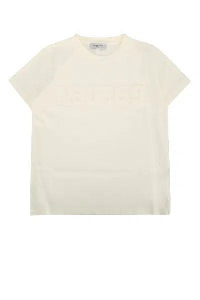 Golden Goose Kids' Golden Unisex T-shirt Dis In White