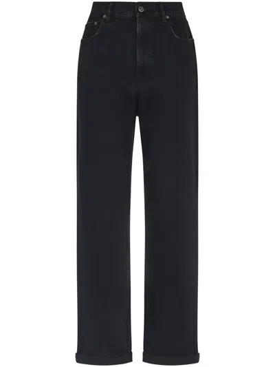 Golden Goose Golden W's Kim One-wash Denim Jeans In Black