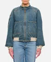 Golden Goose Bomber Jacket In Denim In Blue