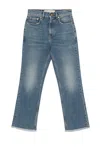 Golden Goose Golden Ws Cropped Flare Medium Wash Jeans In Blue