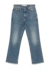 Golden Goose Jeans Cropped Female Flare By Medium Washing In Blue