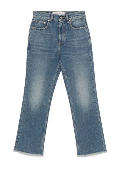 GOLDEN GOOSE GOLDEN WS CROPPED FLARE MEDIUM WASH JEANS