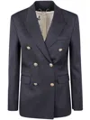 Golden Goose "golden W`s" Double Breasted Blazer Light Dry Wool Gabardine