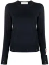 Golden Goose Crew Neck Wool Sweater With Lace Hem