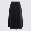 Golden Goose Deluxe Brand Women Striped Virgin Wool Midi Skirt In Blue