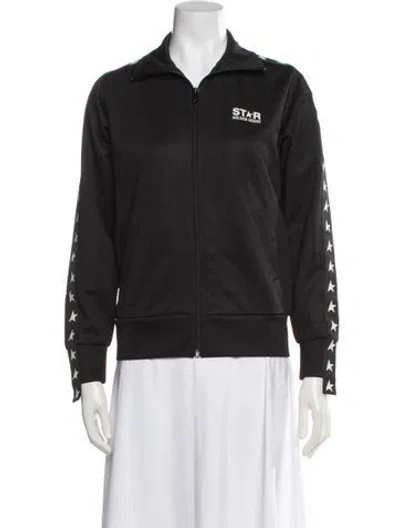 Pre-owned Golden Goose Graphic Print Bomber Jacket In Black