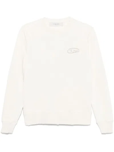 Golden Goose Graphic Print Cotton Sweatshirt In Black