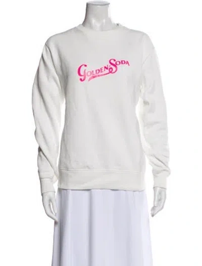 Pre-owned Golden Goose Graphic Print Crew Neck Sweatshirt In Neutral
