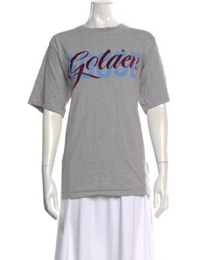 Pre-owned Golden Goose Graphic Print Crew Neck T-shirt In Gray