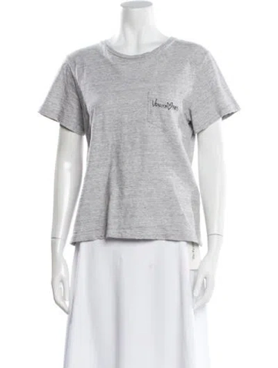 Pre-owned Golden Goose Graphic Print Crew Neck T-shirt In Gray