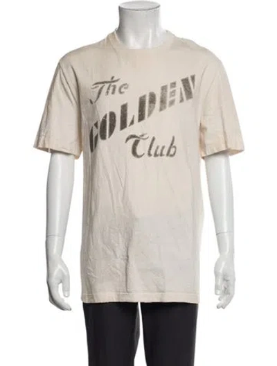Pre-owned Golden Goose Graphic Print Crew Neck T-shirt In Neutral
