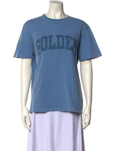 Pre-owned Golden Goose Graphic Print Crew Neck T-shirt W/ Tags In Blue